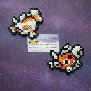 Goldeen & Seaking Magnets - Handmade Pokemon Home Decor - Game Room - Kids Room
